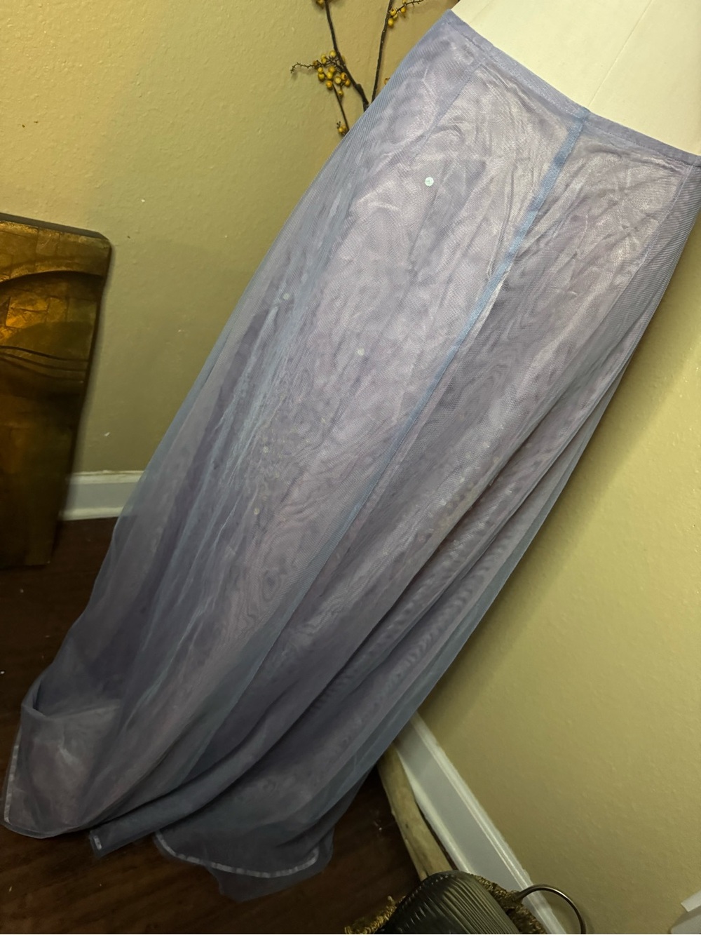 Express Sheer Lavender Maxi Skirt